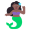 Mermaid- Medium-Dark Skin Tone emoji on Microsoft